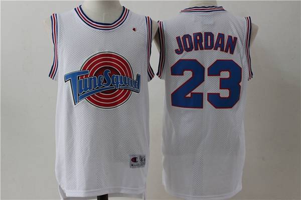Movie Space Jam JORDAN #23 White Basketball Jersey (Stitched)